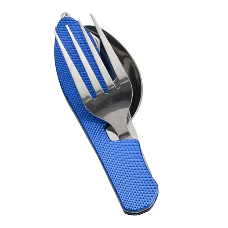 Couvert Reutilisable Inox Bleue - Bento Lovers