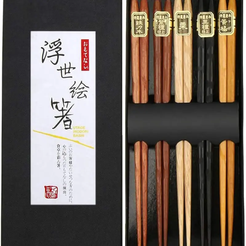 Bento Baguette japonais en bois 5pcs - Bento Lovers