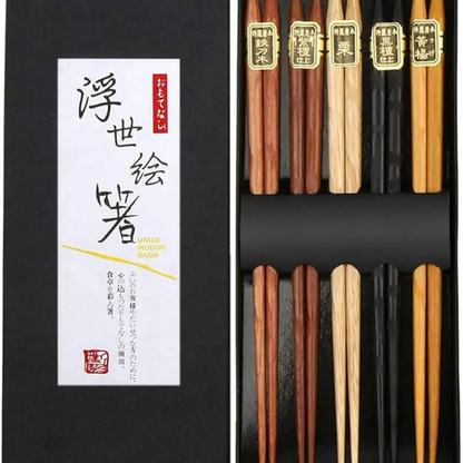 Bento Baguette japonais en bois 5pcs - Bento Lovers