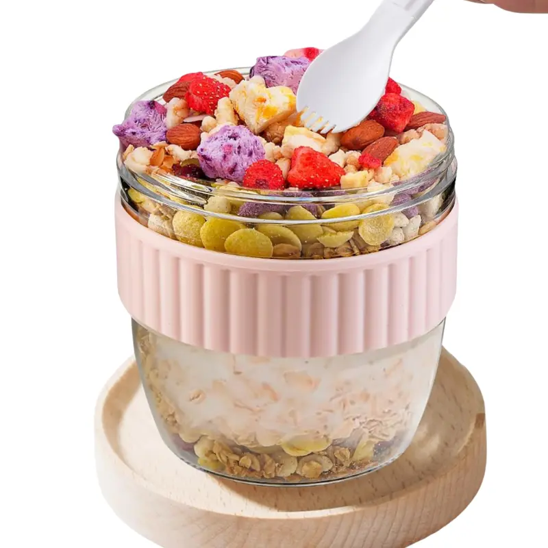 Boite Alimentaire Muesli 500ml (Rose) Bento Lovers