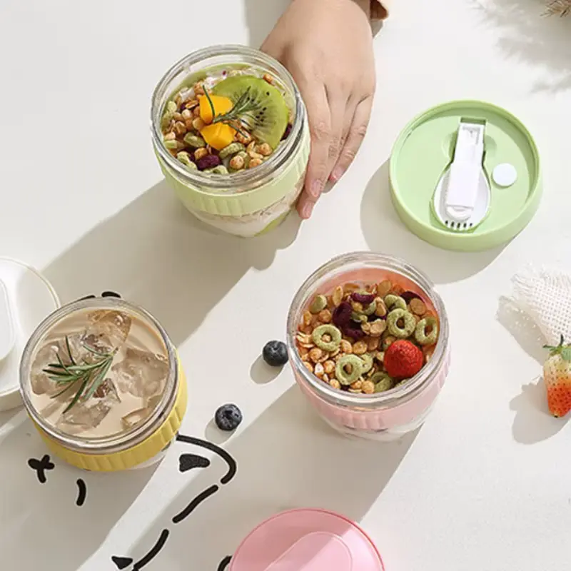 Boite Alimentaire Muesli 500ml (Rose) Bento Lovers