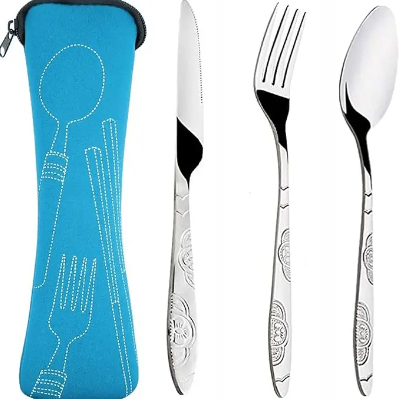 Couverts Pique Nique Bleue - Bento Lovers