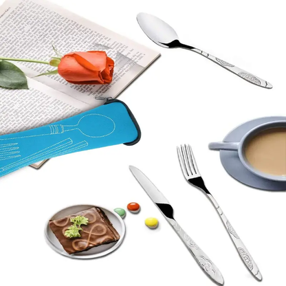 Couverts Pique Nique Bleue - Bento Lovers