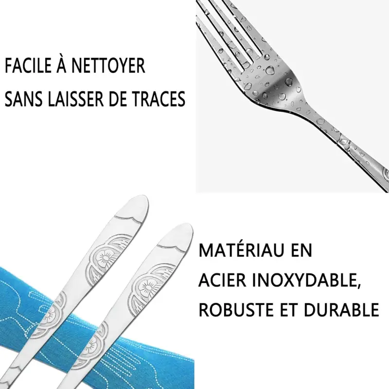 Couverts Pique Nique Bleue - Bento Lovers