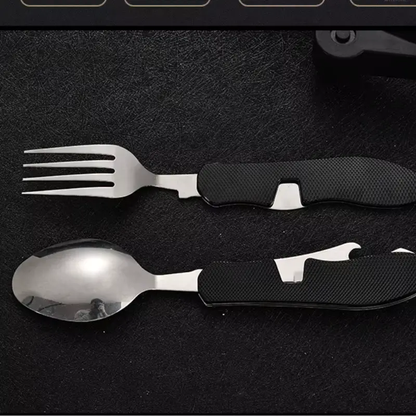 Couverts Reutilisable Inox Noire - Bento Lovers