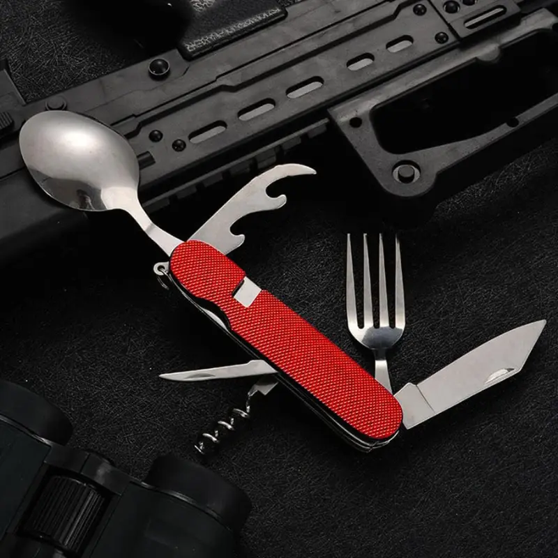 Couverts Reutilisable Inox Rouge - Bento Lovers