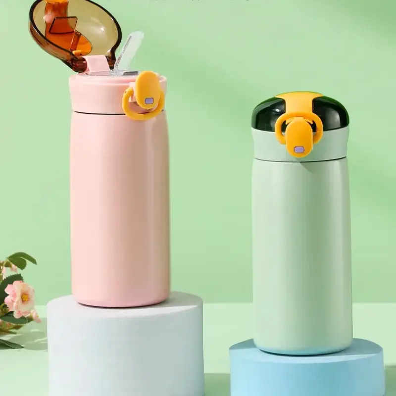 Gourde Pokémon isotherme Rose, Gourde Pokémon fille Rose, Gourde Pokémon avec paille Rose - Hydrations Ludique pour enfant avec Pokémon