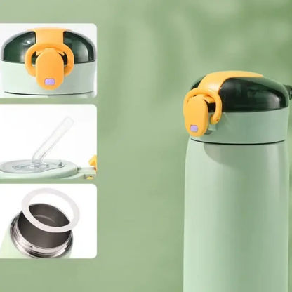 Gourde Pokémon isotherme Rose, Gourde Pokémon fille Rose, Gourde Pokémon avec paille Rose - Hydrations Ludique pour enfant avec Pokémon