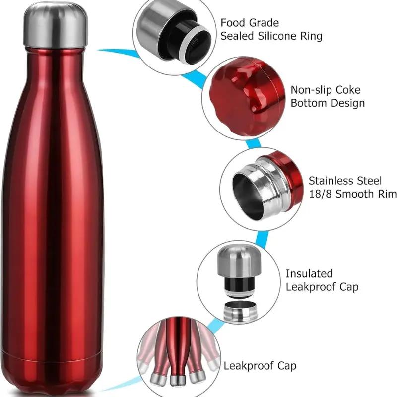 Gourde d'Eau isotherme 1 litre (Rouge)