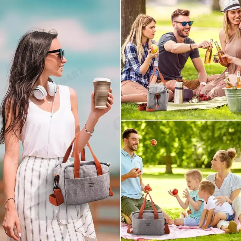 Lunch Bag Femme Grise - Bento Lovers