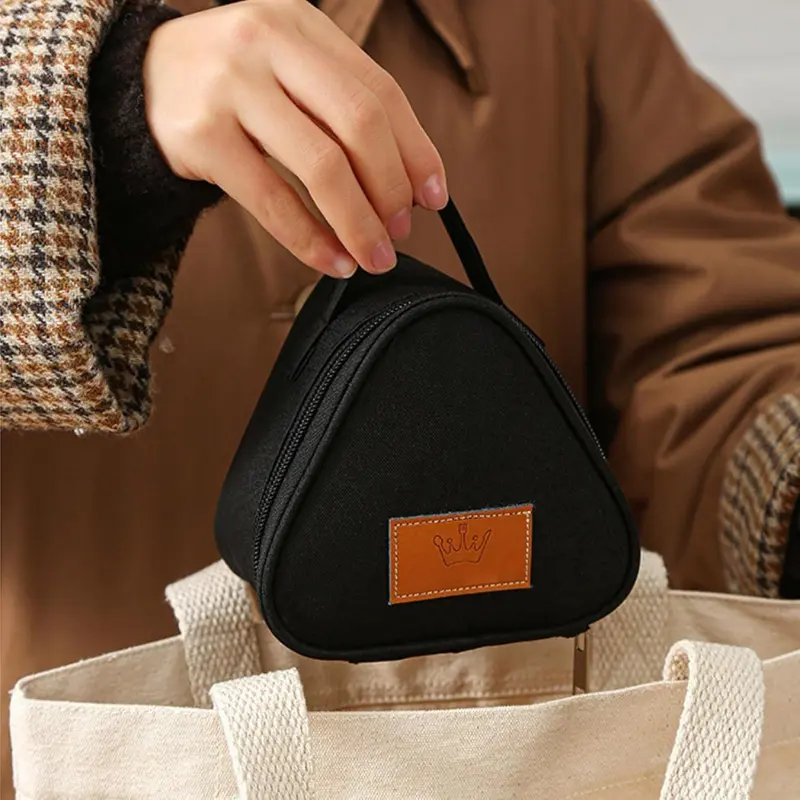 Mini Sac Isotherme Triangulaires Noire