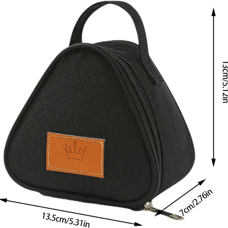 Mini Sac Isotherme Triangulaires Noire