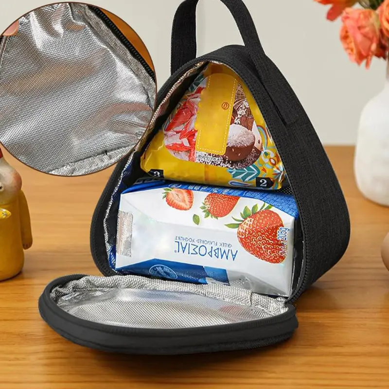 Mini Sac Isotherme Triangulaires Noire