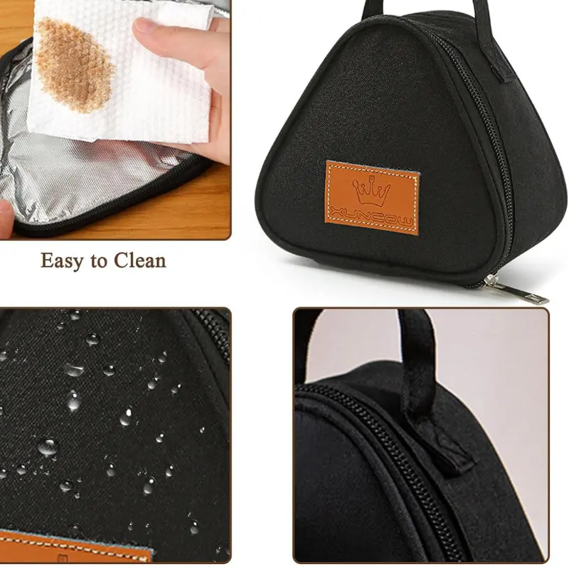 Mini Sac Isotherme Triangulaires Noire