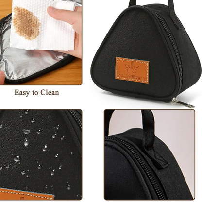 Mini Sac Isotherme Triangulaires Noire