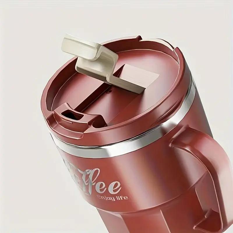 Mug Isotherme Étanche Transportable Rouge 400ML Bento Lovers