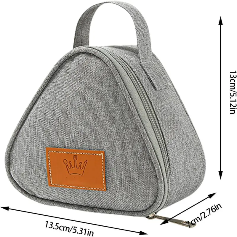 Petit Sac Isotherme Triangulaires Gris - Bento Lovers