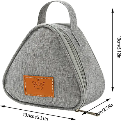 Petit Sac Isotherme Triangulaires Gris - Bento Lovers