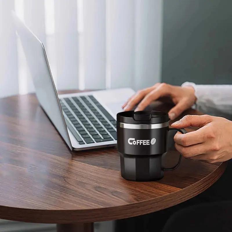 Mug Isotherme Avec Anse Noir 400ML Bento Lovers