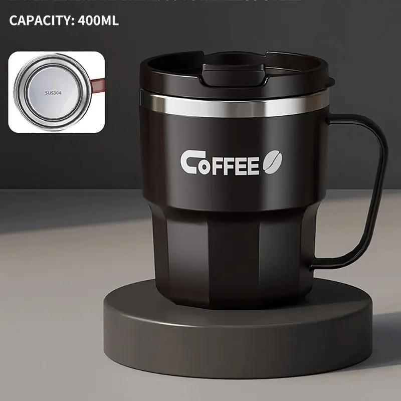 Mug Isotherme Avec Anse Noir 400ML Bento Lovers