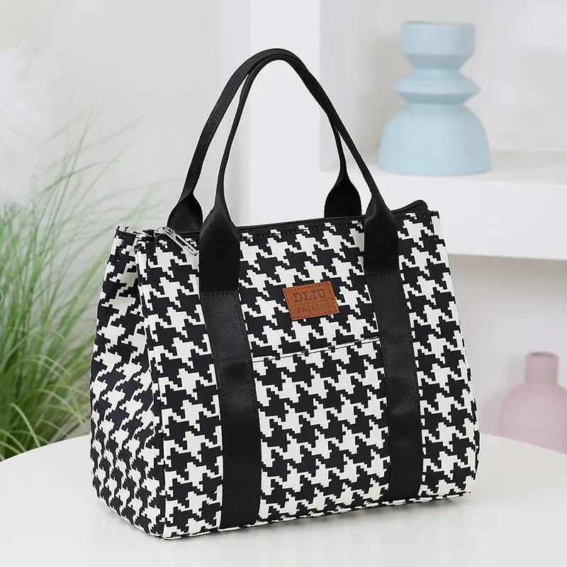 Sac Isotherme Repas Bureau Zèbre (Blanc) - Bento Lovers