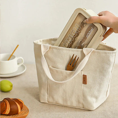 Sac Repas Isotherme 100% en Coton Bio (Noire)