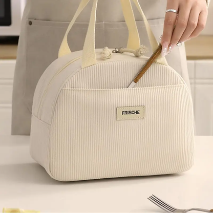 Sac à Repas Isotherme Velours Côtelé