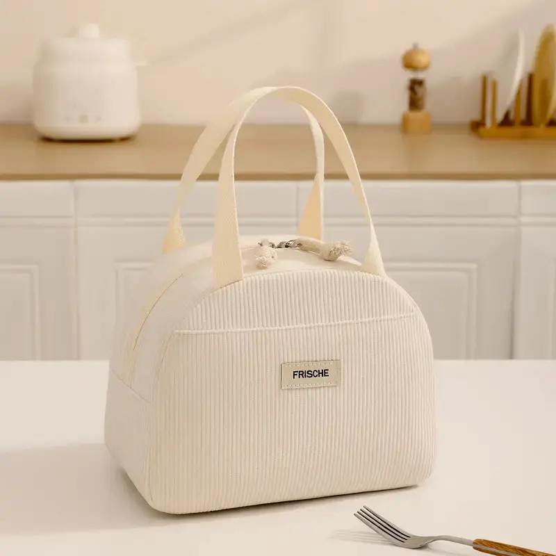 Sac à Repas Isotherme Velours Côtelé