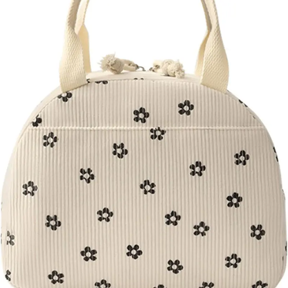 Sac à Repas Isotherme Velours Côtelé Trèfle