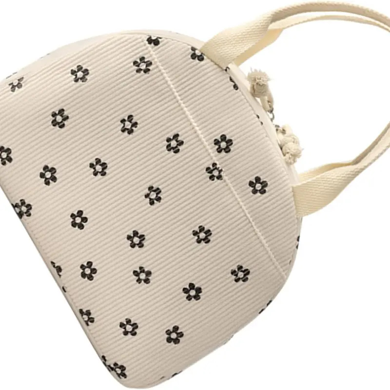 Sac à Repas Isotherme Velours Côtelé Trèfle